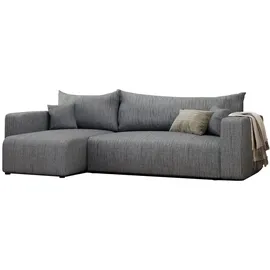 idohome Ecksofa Webstoff 3-Sitzer Grau