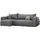 idohome Ecksofa Webstoff 3-Sitzer Grau