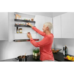 HAILO Deposito Regalsystem Flachdunstregal für 90cm Schrank, dunkelgrau
