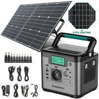 Powerstation Stromerzeuger 1000W Mobiler Stromspeicher 518Wh mit 100W Solarpanel