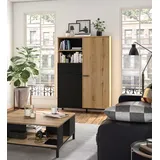 Gami Highboard 102 x 150 x 36 cm Braun / Schwarz