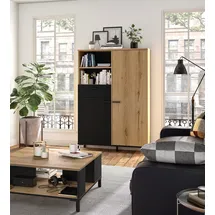 Gami Highboard 102 x 150 x 36 cm Braun / Schwarz