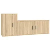 VidaXL 2-tlg. TV-Schrank-Set Sonoma-Eiche Holzwerkstoff