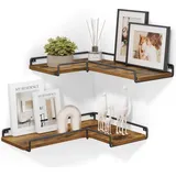 VASAGLE Eckregal 2er Set L-förmig Industrie-Design 0 x 0 x 0 cm Braun