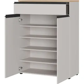 Germania Cormano 90 x 120 x 41 cm mit einem Schubkasten und zwei Türen grau / grau