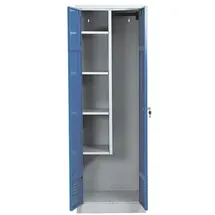 Gürkan Putzmittelschrank Stahl 60,0 x 50,0 x 180,0 cm grau 4 Fachböden