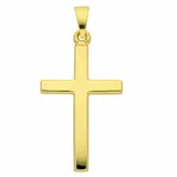 Kettenanhänger ADELIA ́S "Kreuzanhänger 585 Gold ( 14K )", gold, Schmuckanhänger, Damen, Gold, Kettenanhänger, Goldanhänger Kreuz