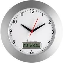 TFA Funk-Wanduhr 30,0 cm 98.1092 silber