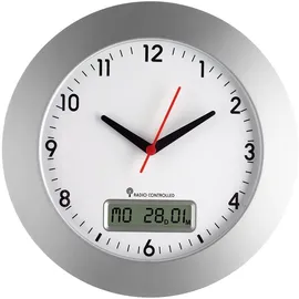 TFA Funk-Wanduhr 30,0 cm 98.1092 silber