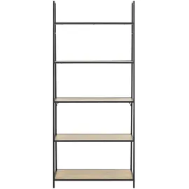 Actona Mid.you Regal, Schwarz, Eiche, Holz, Wildeiche, 77x174.5x36 cm, Reach, Wohnzimmer, Regale, Bücherregale