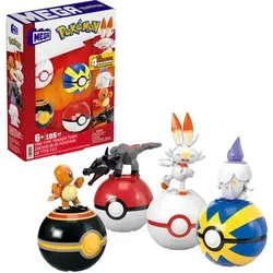 MEGA BRANDS HTJ06 MEGA Pokémon 4 Feuer-Typ Pokémon Sets