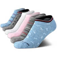 Tommy Hilfiger Damen-Socken ohne Show, weiche Baumwollmischung, niedrig geschnitten, für Sneaker, Loafer, flache Schuhe (Größe: 37-46), Blau gestreift, sortiert, 36.5-43 EU - 36.5-43 EU