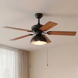 LUCANDE Shamoian 132 cm Deckenventilator Schwarz