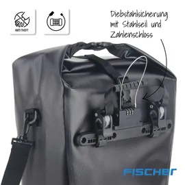 Fischer Gepäckträgertasche Plus Terra schwarz
