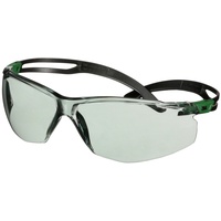3M SecureFit 500 Schutzbrille, schwarz/grüne Bügel, Antikratz-Beschichtung+ (K), graue Scheibe mit Schutzstufe IR 1.7, SF517ASP-GRN