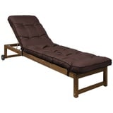 Bjird Liegenauflage Auflage für Gartenliege Hugo 201x55x8 cm, Auflagen für Deckchair, Polsterauflage für Sonnenliege - gesteppt braun