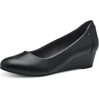 Jana Damen Pumps mit Keilabsatz Vegan, Schwarz (Black), 38