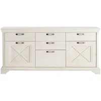Forte Sideboard Kashmir 177,7 x 96,2 x 48,3 cm Pinie weiß