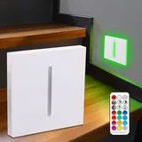 Longlife LED LED Treppenleuchte eckig weiß 230V - Lichtfarbe: RGB Warmweiß 3W - Lichtaustritt: Fokus