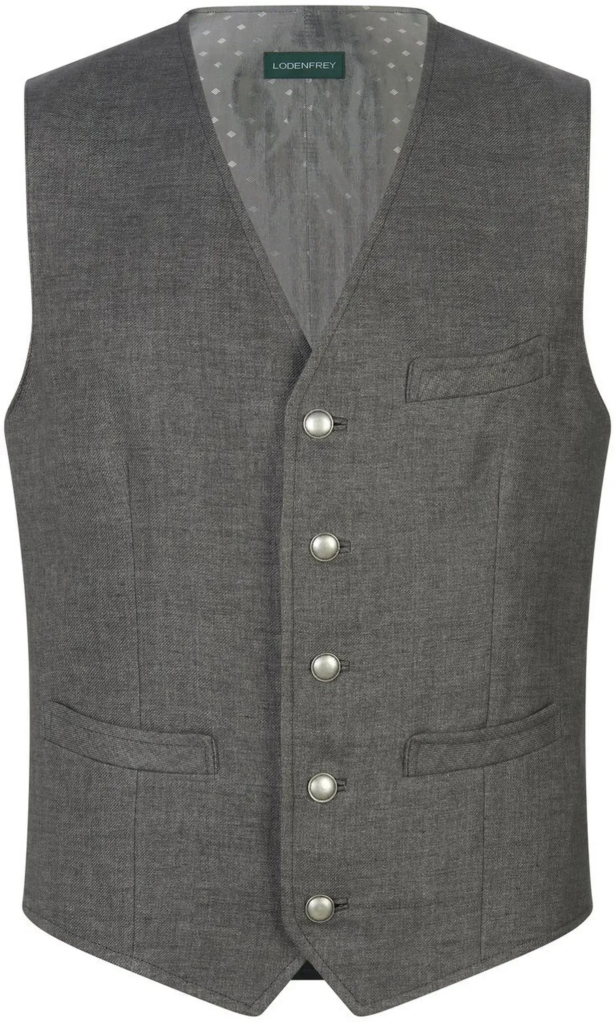 Le gilet sans manches 100% lin  Lodenfrey gris