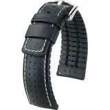 Hirsch Herren Performance Uhrenarmband Modell Tiger 21 mm Schwarz