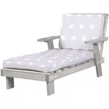 roba Gartenliege 85 x 55 x 54 cm Grau