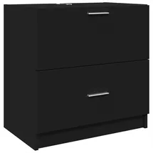 vidaXL Waschbeckenunterschrank 59 x 37 x 59 cm Schwarz