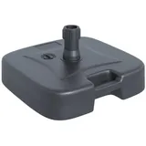 Outsunny Schirmständer Schirmhalter befüllbar mit Sand Wasser abgerundete Ecken HDPE-Kunststoff Schwarz 46 x 45 x 26 cm bis zu 30 kg