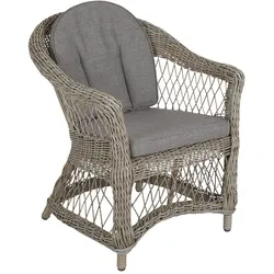 Brafab Kamomill Gartensessel inkl. Sitzkissen Geflecht/Olefin Beige - Beige