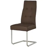 Woodford Kunstleder-Schwingstuhl mit Steppung Thea , braun , Maße (cm): B: 47 H: 104 T: 60.0