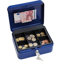 Wedo Geldkassette 20,0x16,0x9,0cm mit Clip blau