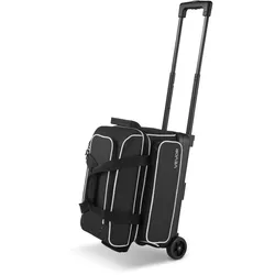 VEVOR Bowlingtasche 2 Bälle mit Doppelrollen Griff Bowling Bag Schwarz Weiß