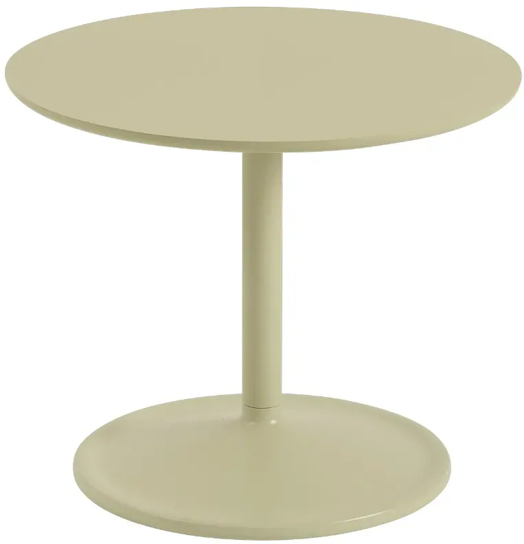 Muuto Soft Beistelltisch, Ø 48 cm, höhe 40 cm, beige grün laminat / beige grün