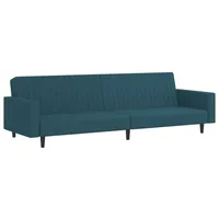 vidaXL Schlafsofa 2-Sitzer Blau Samt