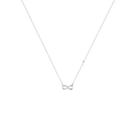 Elli DIAMONDS Halskette Infinity Diamant Brillantschliff (0,015 ct) 925 Sterling Silber