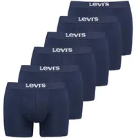 Levi's Solid Basic Boxer Brief unifarben blau M 6er Pack