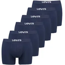 Levi's Solid Basic Boxer Brief unifarben blau M 6er Pack