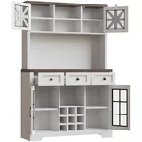 modfu Hochschrank mit Smart LED Beleuchtung 120 x 40 x 180 Weiß