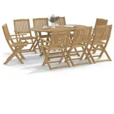 vidaXL Gartenstühle 8 Stk. Klappbar 54,5x58x90 cm Massivholz Akazie