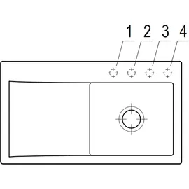 Villeroy & Boch Subway 60 XM rechts graphit + Handbetätigung + Lochbohrungen