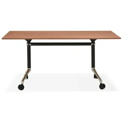 Kadima Design Computertisch Faltbar  160 x 80 cm  Elegant Platzsparend Modern  Braun  Schreibtisch