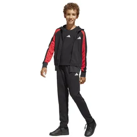 adidas Kinder Trainingsanzug J Colorblock FT Tracksuit JD0967 128 - Black/Pure Ruby/White / 128