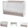 Lorelli Babybett Dream 70 x 140 cm umbaubar Kinderbett Schaukelbett Schreibtisch weiß braun