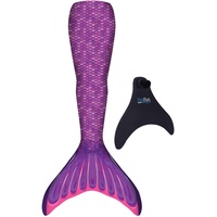 Fin Fun Meerjungfrauenflosse für Mädchen - Monoflosse inkl. Meerjungfrauenflosse - Farbe Purple Größe S/M - mit patentierter Monoflosse aus Neopren