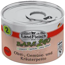 LandFleisch Hund B.A.R.F.2GO Obst-, Gemüse und Kräuterpesto Rot 6 x 200g