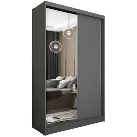 masseno Schwebetürenschrank PATRIZIA 120 x 216 x 61 cm Grau