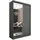 masseno Schwebetürenschrank PATRIZIA 120 x 216 x 61 cm Grau