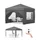 garveehome Faltpavillon 3 x 3 m inkl. 4 Seitenteile Grau