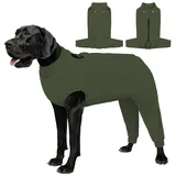 AOFITEE Hundebody Nach Op, Atmungsaktiv Wundschutzanzug für Hunde Nach Op, Hundebody Nach Op Hündin mit Bein, Hund Leckschutz für Hinterbeine Anti-lecken Schutzanzug nach Kastration, Blau XL