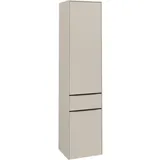 Villeroy & Boch Subway 3.0 Hochschrank C59101VN 40x171x36,2cm, Schanier rechts/Griff Volcano black, Cashmere Grey,